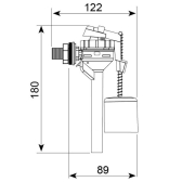 TOPY, robinet flotteur alimentation latérale/servo-valve ultra compact