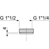 Réducteur femelle 1"1/14 