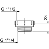 Réducteur 1/2 vers 1/4 - Réducteur femelle-mâle