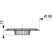 Grille anti-déchets Ø70 mm pour évier