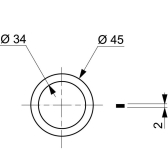 Joint plat pour siphon Ø40 mm