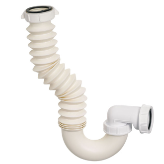Siphon d'évier avec raccord extensible intégré