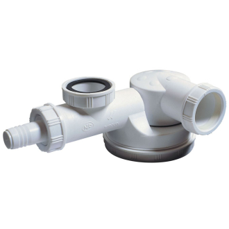 WIRQUIN - Siphon de lavabo extra plat 64mm sous évier Réf