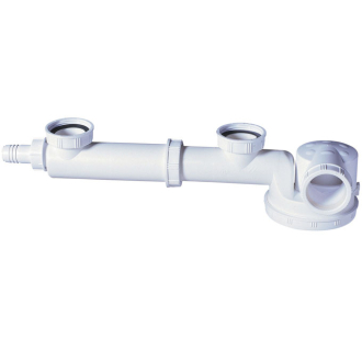 WIRQUIN - Siphon de lavabo extra plat 64mm sous évier Réf