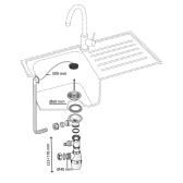 Vidage pour évier 1 bac Ø50 mm (inox)
