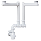 TOUT EN UN, siphon déporté 2 bacs