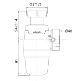 WIRQUIN NEO, siphon NF d'évier
