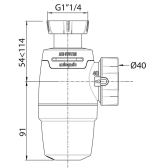 WIRQUIN NEO AIR, siphon NF d'évier