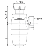 WIRQUIN NEO, siphon NF d'évier