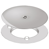 Dôme en abs chromé pour bonde extraplate