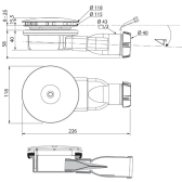 BONDE EXTRAPLATE, bonde pour receveur de douche