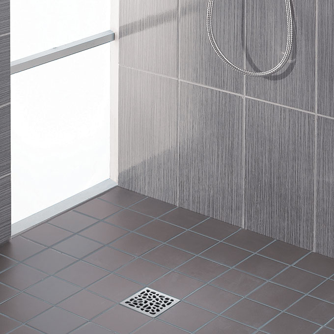 Siphon De Sol Extérieur Carré Acier Inoxydable - Drainage Douche Italienne Avec Tamis Laiton