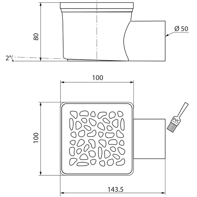 SIPHON DE SOL POUR DOUCHE A L'ITALIENNE - WIRQUIN - Catalogue PDF