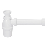 Siphon de lavabo avec tube de sortie murale et rosace