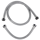 METAL POWER POUR COLONNE, flexibles de douche en inox chromé pour colonne