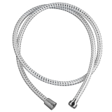PVC SOFT BLANC/CHROME, flexible de douche en pvc lisse