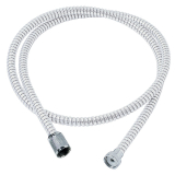 PVC TOUCH BLANC, flexible de douche en pvc annelé