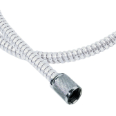 PVC TOUCH BLANC, flexible de douche en pvc annelé
