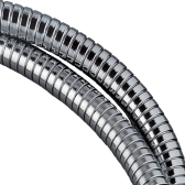 METAL POWER, flexible de douche en inox chromé