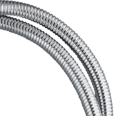 METAL SHINY TWIST, flexible de douche en inox chromé