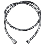 PVC SOFT NOIR/CHROME, flexible de douche en pvc lisse