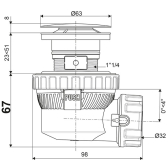 NANO 6.7 Black Touch - Ensemble Quick-Clac ultra-compact pour lavabo