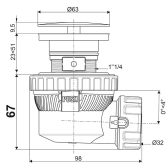 NANO 6.7 écoulement libre - Ensemble ultra-compact pour lavabo