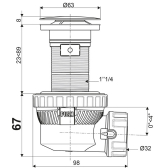 NANO 6.7 Quick-clac hauteur 100 mm - Ensemble ultra-compact pour lavabo