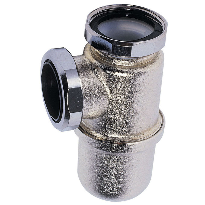  Siphon  de lavabo  en laiton nickel  mat non r glable Wirquin