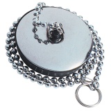 Bouchon enjoliveur inox pour lavabo/bidet