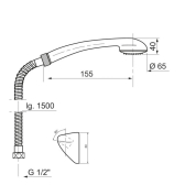 BASO, combiné 1 jet chromé