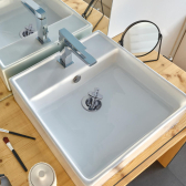 Bonde anti-vandalisme avec trop-plein pour lavabo encastré