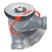 JAMES, bonde de douche avec grille ABS chromé pour receveur D90