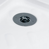 JAMES, bonde de douche avec grille ABS chromé pour receveur D90