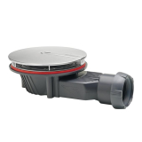 Bonde de douche SLIM+ dôme métal pour receveur extraplat