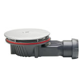 Bonde de douche SLIM+ dôme métal pour receveur extraplat