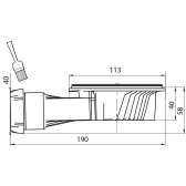 Bonde de douche SLIM+ grille inox pour receveur extraplat