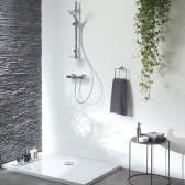 TOURBILLON, bonde de douche dôme ABS, sortie horizontale pour receveur Ø90 mm