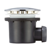 TOURBILLON, bonde de douche dôme ABS, sortie horizontale pour receveur Ø90 mm