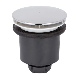 TOURBILLON, bonde de douche dôme ABS, sortie verticale pour receveur Ø90 mm