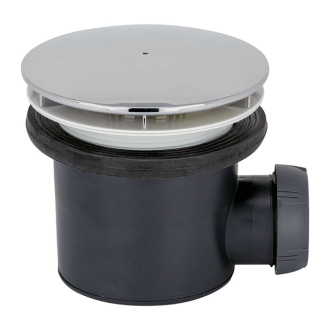 TOURBILLON, bonde de douche dôme ABS, sortie horizontale pour receveur Ø90 mm