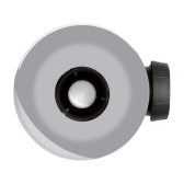 TOURBILLON, bonde de douche grille ABS chromé, sortie horizontale pour receveur Ø90 mm