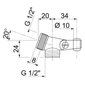 Bride articulée pour douchette