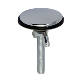 Cache-trou en laiton chromé Ø43 mm, tige Ø7 mm
