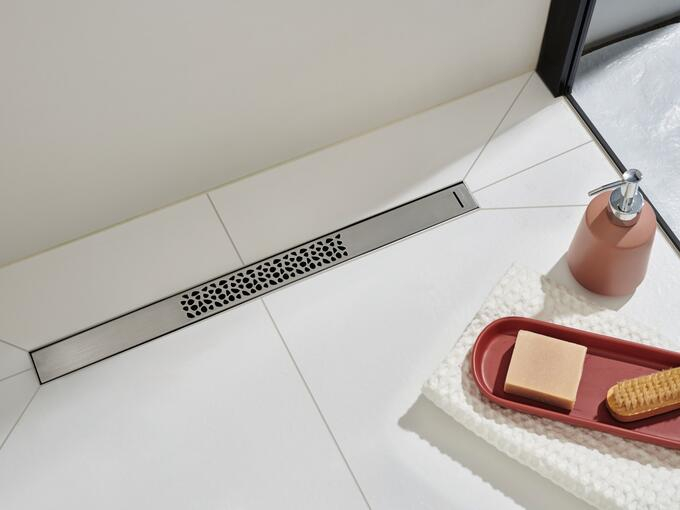 hansgrohe RainDrain Compact Caniveau de douche acier inoxydable brossé