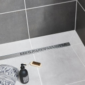 VENISIO MIKADO, caniveau de douche à l'italienne avec goulotte monobloc siphonnée
