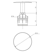 Cartouche + dôme plein fixe