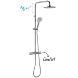 BERGAMO COMFORT, colonne de douche 3 jets