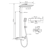 PALERMO TOUCH, colonne de douche avec mitigeur mécanique