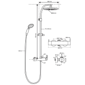 SIENA TOUCH, colonne de douche avec mitigeur mécanique